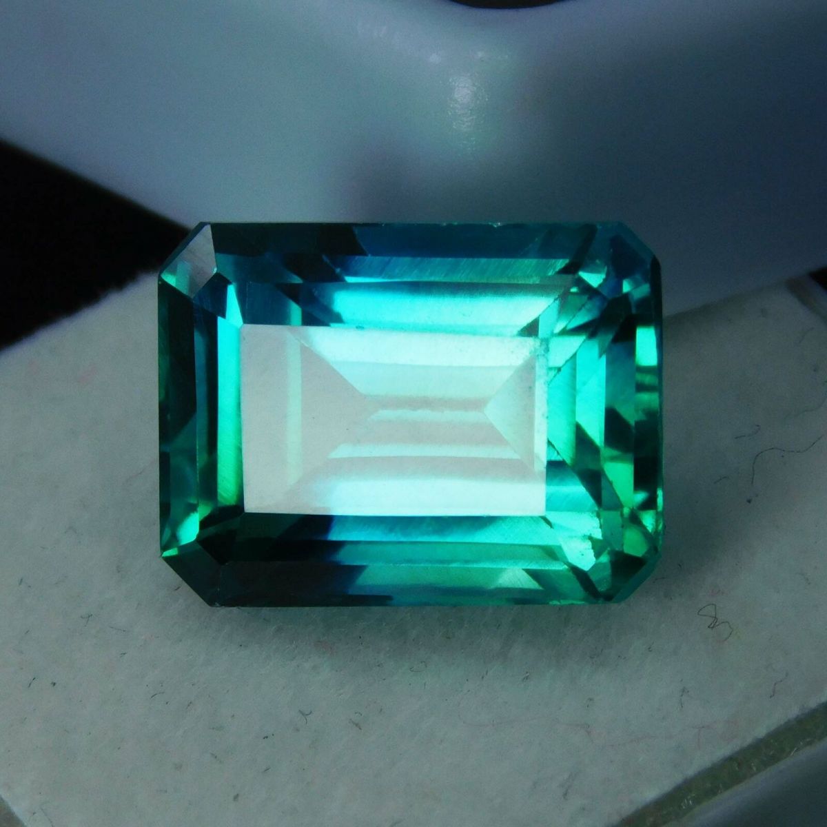 12 Carat Sapphire Square Cut Natural Loose Gemstone CERTIFIED Bluish Green