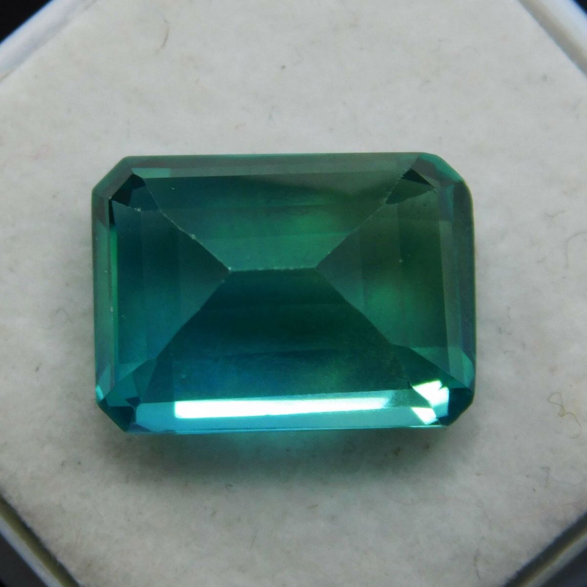 12 Carat Sapphire Square Cut Natural Loose Gemstone CERTIFIED Bluish Green