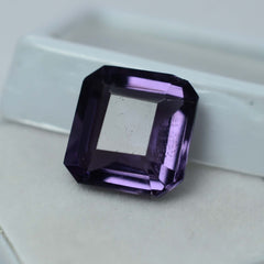 Color-Change 8.96 Ct Natural Alexandrite Square Cut Loose Gemstone CERTIFIED