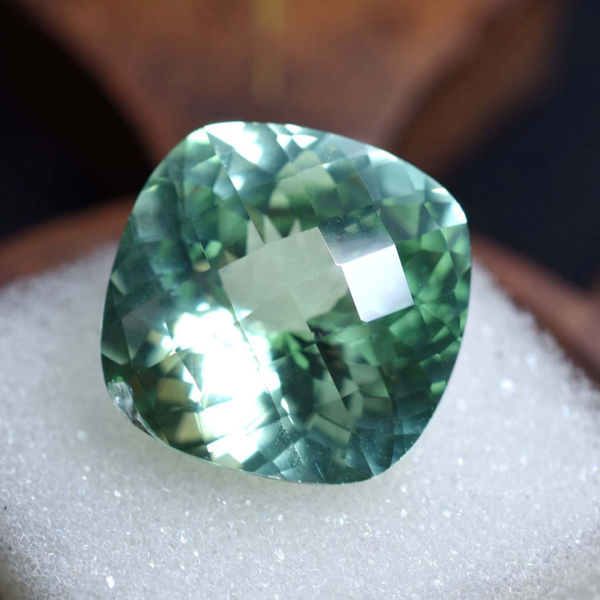 CERTIFIED Gemstone 8.50 Ct Natural Square Cushion Bluish Green Montana Sapphire