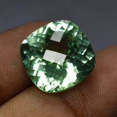 CERTIFIED Gemstone 8.50 Ct Natural Square Cushion Bluish Green Montana Sapphire