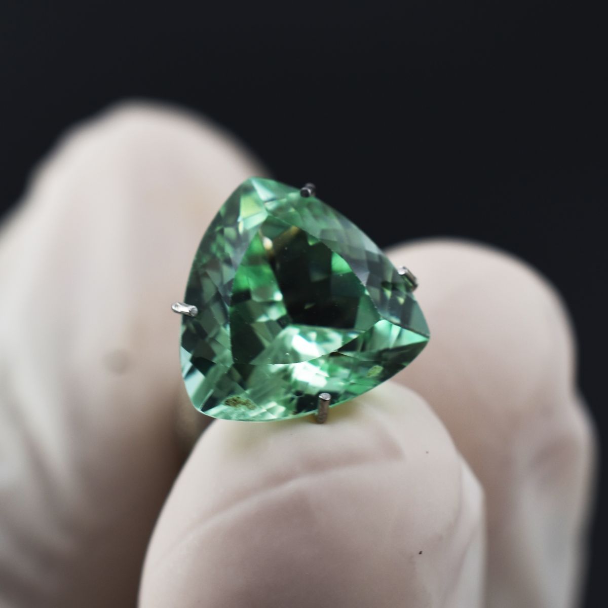 4.25 Ct NATURAL Grandidierite Bluish Green CERTIFIED Gemstone Trillion Shape