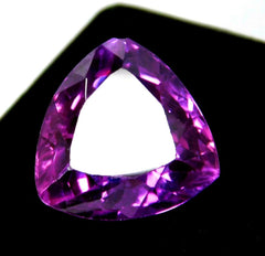 NATURAL 9.68 Ct CERTIFIED Purple SAPPHIRE Trillion Cut Loose Gemstone