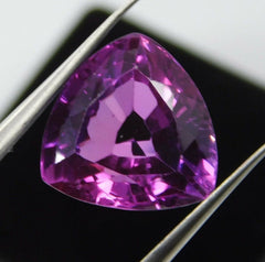 NATURAL 9.68 Ct CERTIFIED Purple SAPPHIRE Trillion Cut Loose Gemstone