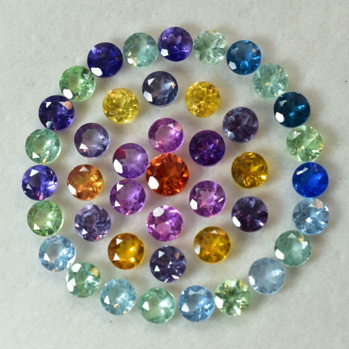 12 Pcs Natural CERTIFIED Sapphire Ceylon Round 5x5 mm Mix Lot Gemstone