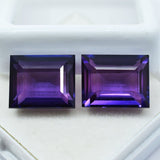 Natural Eye Clean Purple Tanzanite Emerald Cut Gemstone 18.54 Ct in White Box