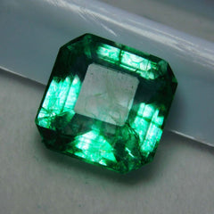 7 Carat Natural CERTIFIED Emerald Emerald Cut Green Colombian Loose Gemstone