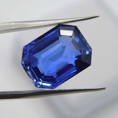 9.00 Ct CERTIFIED Natural Ceylon Sapphire Blue Emerald Cut Loose Gemstone