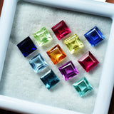 Untreated Sapphire 5x5 mm Square Cut 24 Pcs Natural CERTIFIED Loose Gemstone Lot