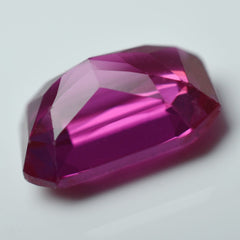 CERTIFIED Emerald Cut Ceylon Sapphire Pink 6.75 Carat Natural Loose Gemstone