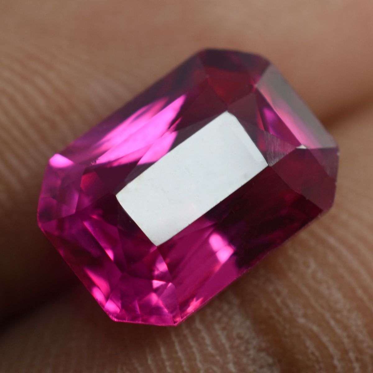 CERTIFIED Emerald Cut Ceylon Sapphire Pink 6.75 Carat Natural Loose Gemstone