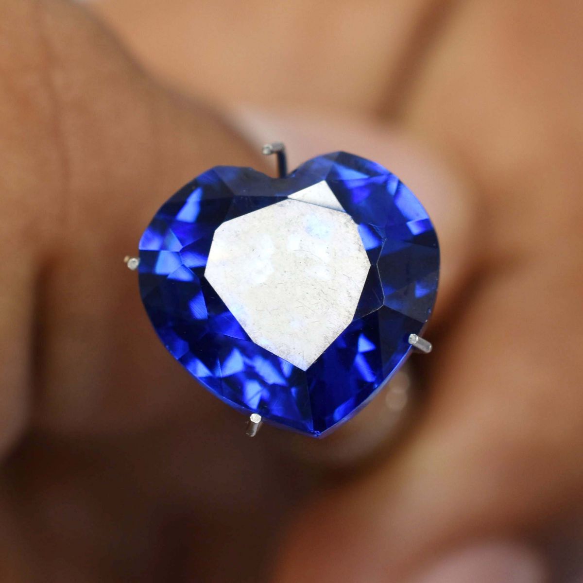 10.40 Ct Natural CERTIFIED Ceylon Sapphire blue Heart Shape Loose Gemstone