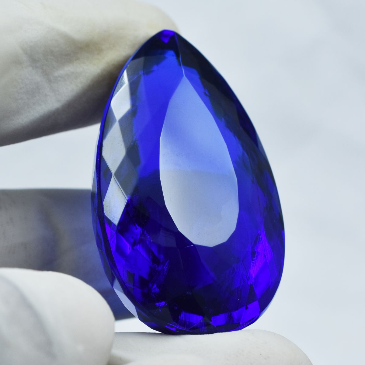 Natural 97.00 Ct Best Pear Cut Blue Sapphire CERTIFIED Excellent Loose Gemstone