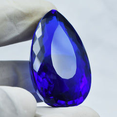 Natural 97.00 Ct Best Pear Cut Blue Sapphire CERTIFIED Excellent Loose Gemstone