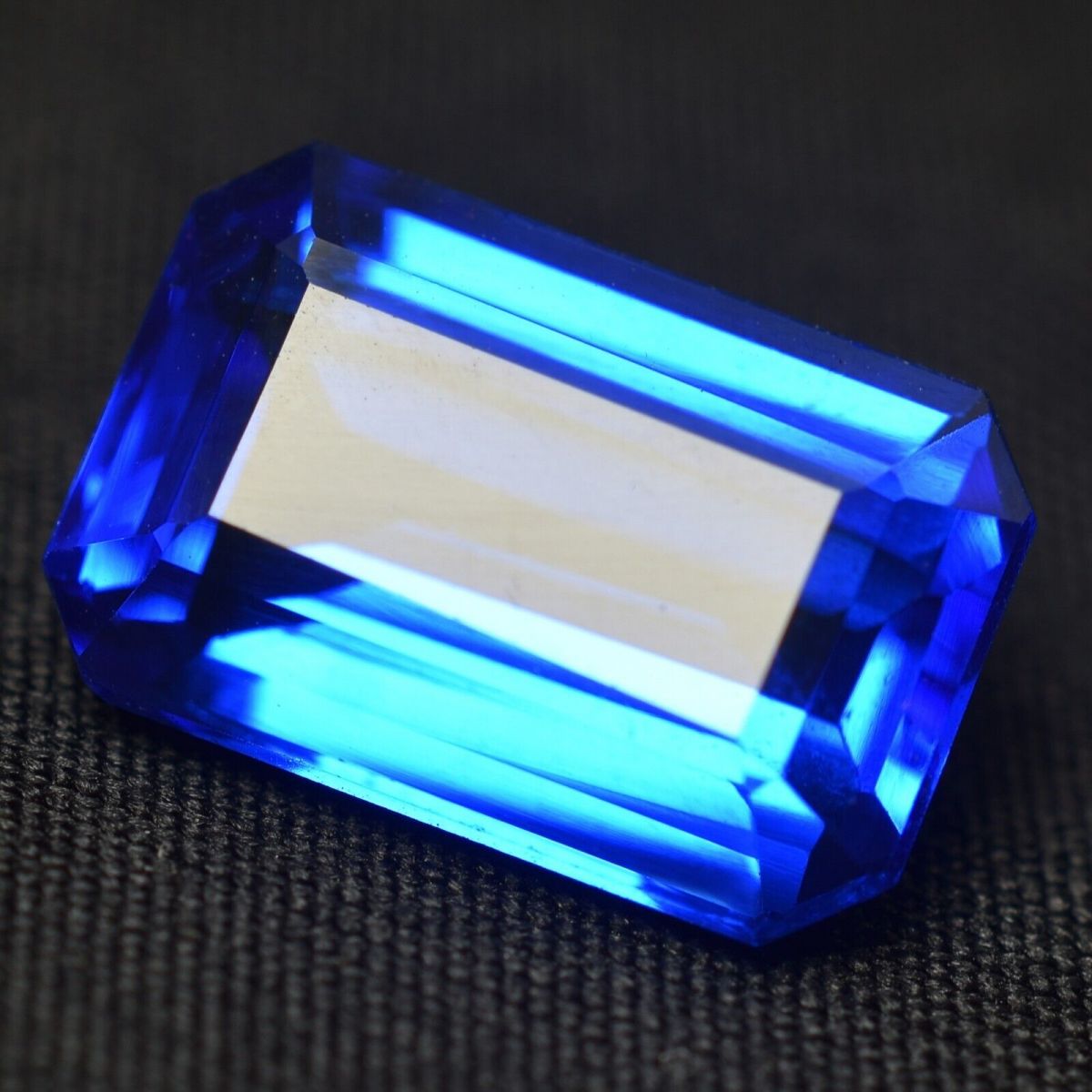 9.40 Ct NATURAL Blue TANZANITE Emerald Cut CERTIFIED Loose Gemstone (TANZANIA)