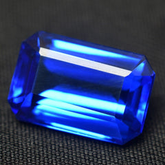 9.40 Ct NATURAL Blue TANZANITE Emerald Cut CERTIFIED Loose Gemstone (TANZANIA)