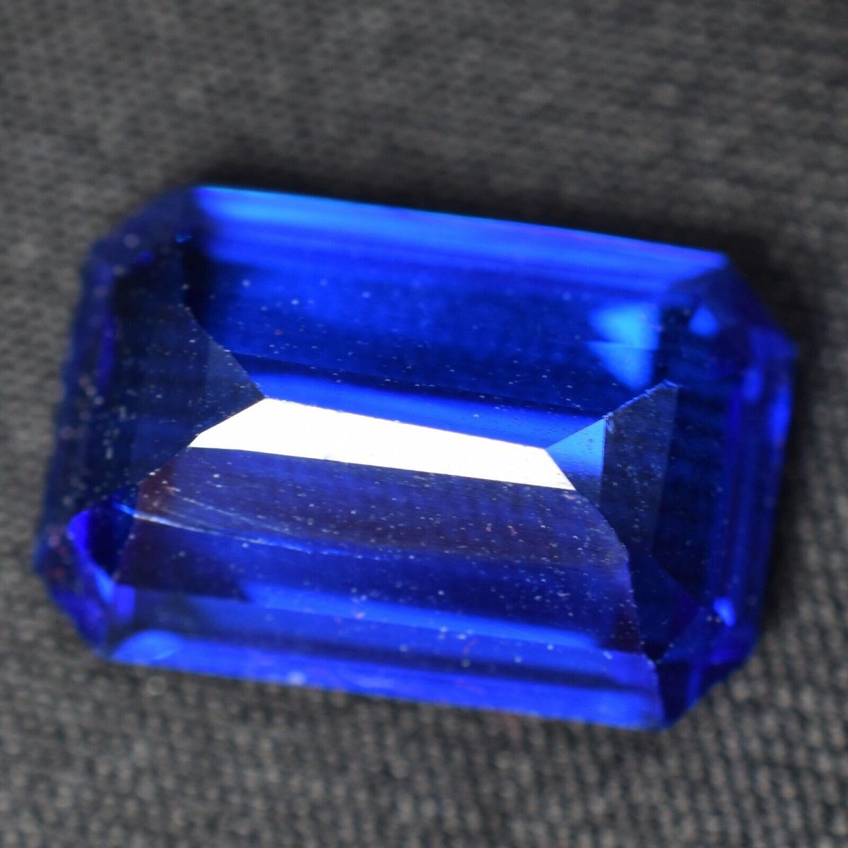 9.40 Ct NATURAL Blue TANZANITE Emerald Cut CERTIFIED Loose Gemstone (TANZANIA)