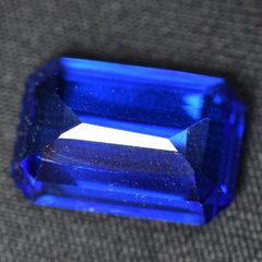 9.40 Ct NATURAL Blue TANZANITE Emerald Cut CERTIFIED Loose Gemstone (TANZANIA)