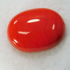 Natural 10 Ct Natural Cabochon Oval Cut Italian Red Coral Loose Gemstone