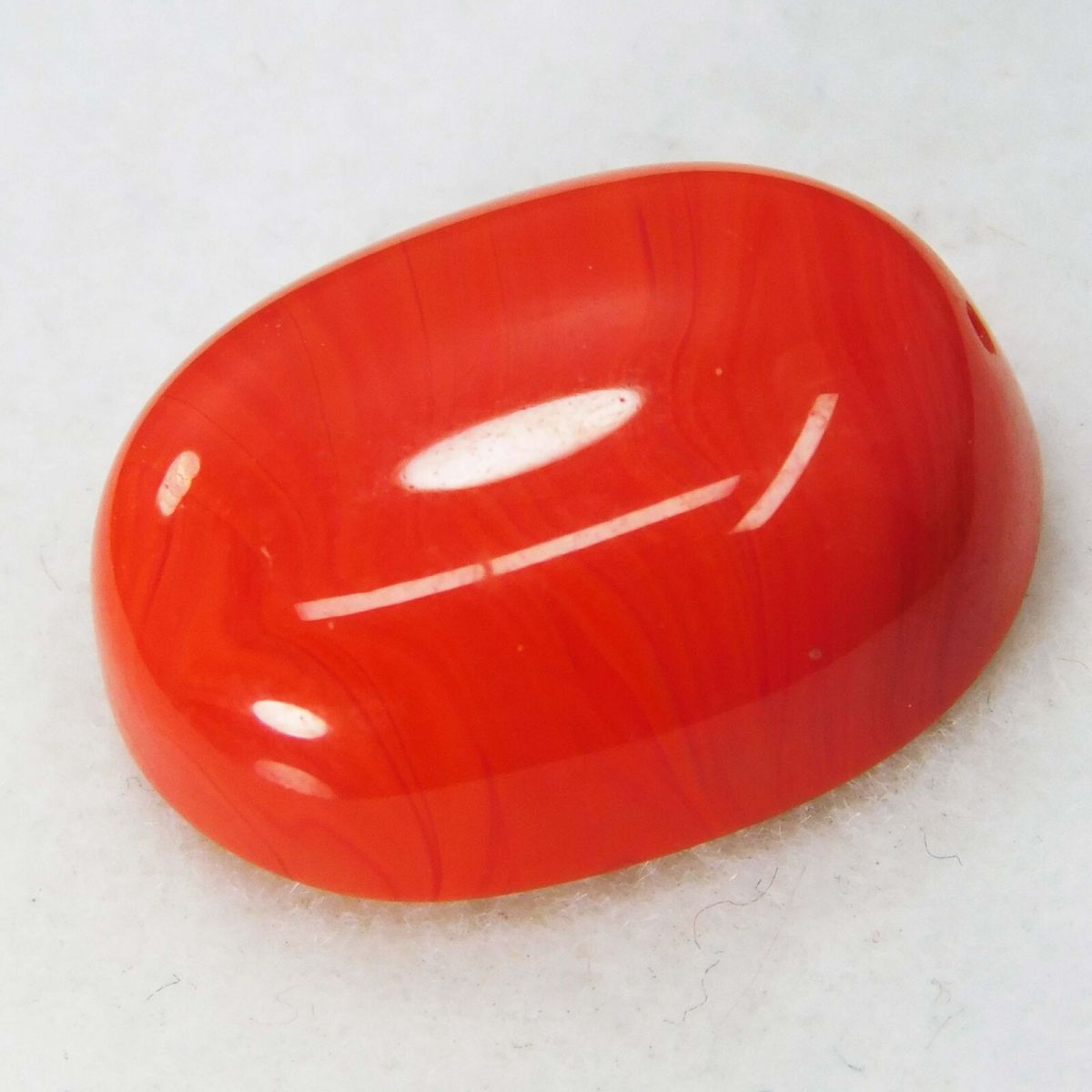 Natural 10 Ct Natural Cabochon Oval Cut Italian Red Coral Loose Gemstone