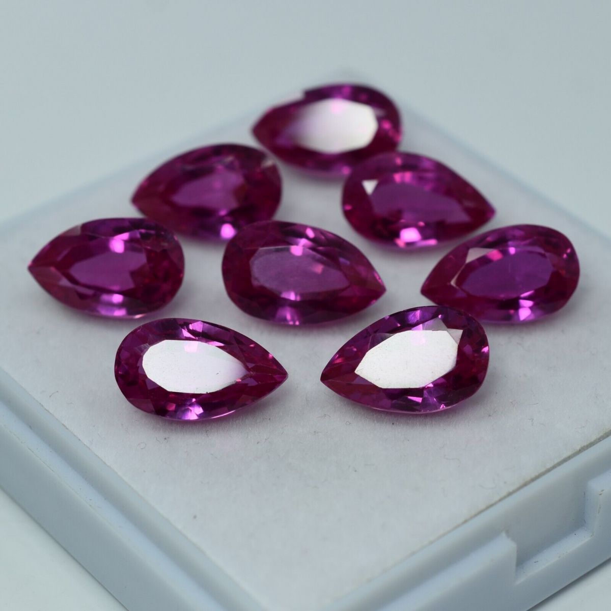 65.10 Ct Natural Sapphire Pink Color Pear Cut CERTIFIED Loose Gemstone 8 Pcs Lot