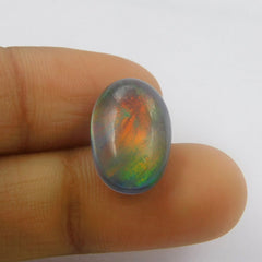 Natural Oval Cut Ring Size CERTIFIED Loose Gemstone 9.55 Ct Multi-Color Opal