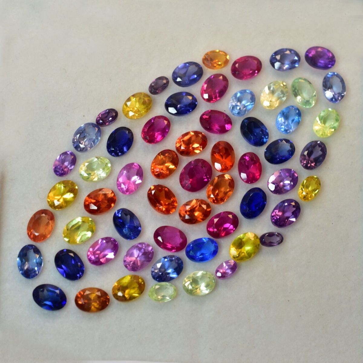 CERTIFIED 6 Pcs Natural Mix Color Sapphire Oval Cut 5x3 mm Loose Gemstone Lot