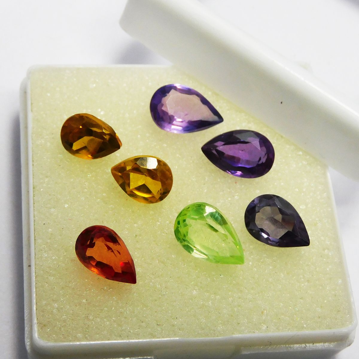 10.47 Ct Natural Mix Color Sapphire Lot CERTIFIED Loose Gemstone Pear Cut