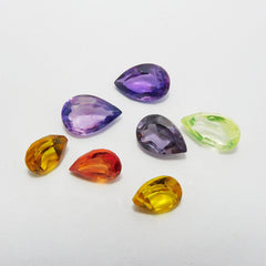 10.47 Ct Natural Mix Color Sapphire Lot CERTIFIED Loose Gemstone Pear Cut