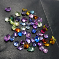 10.47 Ct Natural Mix Color Sapphire Lot CERTIFIED Loose Gemstone Pear Cut