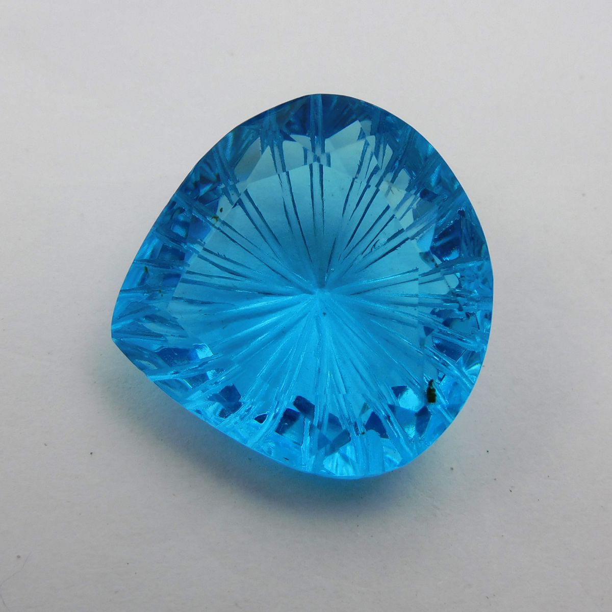 48.90 Ct Natural Loose Gemstone CERTIFIED Pear Cut Lite Blue Quartz For Pendent