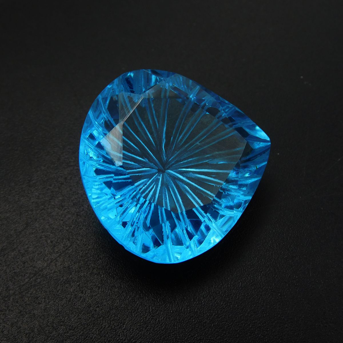 48.90 Ct Natural Loose Gemstone CERTIFIED Pear Cut Lite Blue Quartz For Pendent