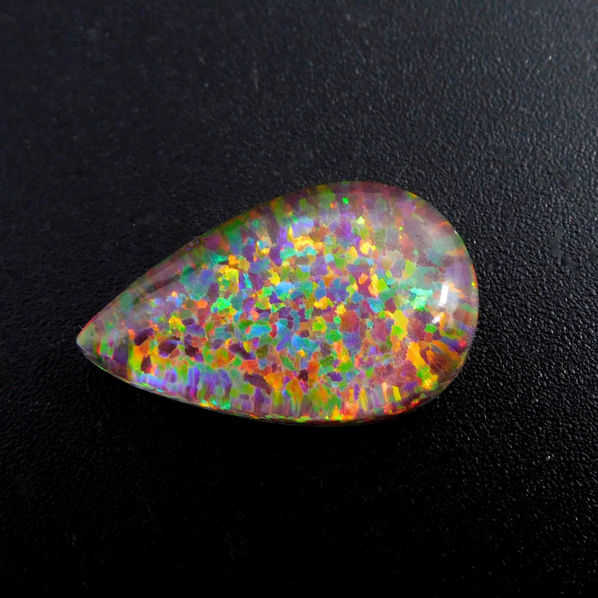 Natural Fire Pear Cut Boulder Opal 9.25 Ct CERTIFIED Loose Gemstone