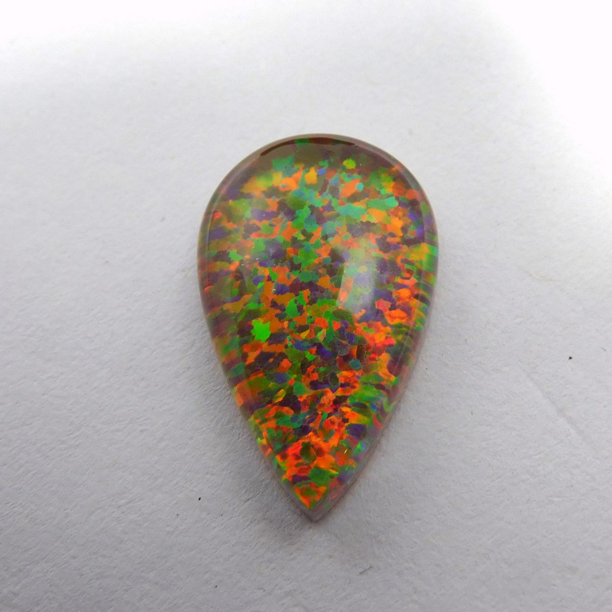 Natural Fire Pear Cut Boulder Opal 9.25 Ct CERTIFIED Loose Gemstone