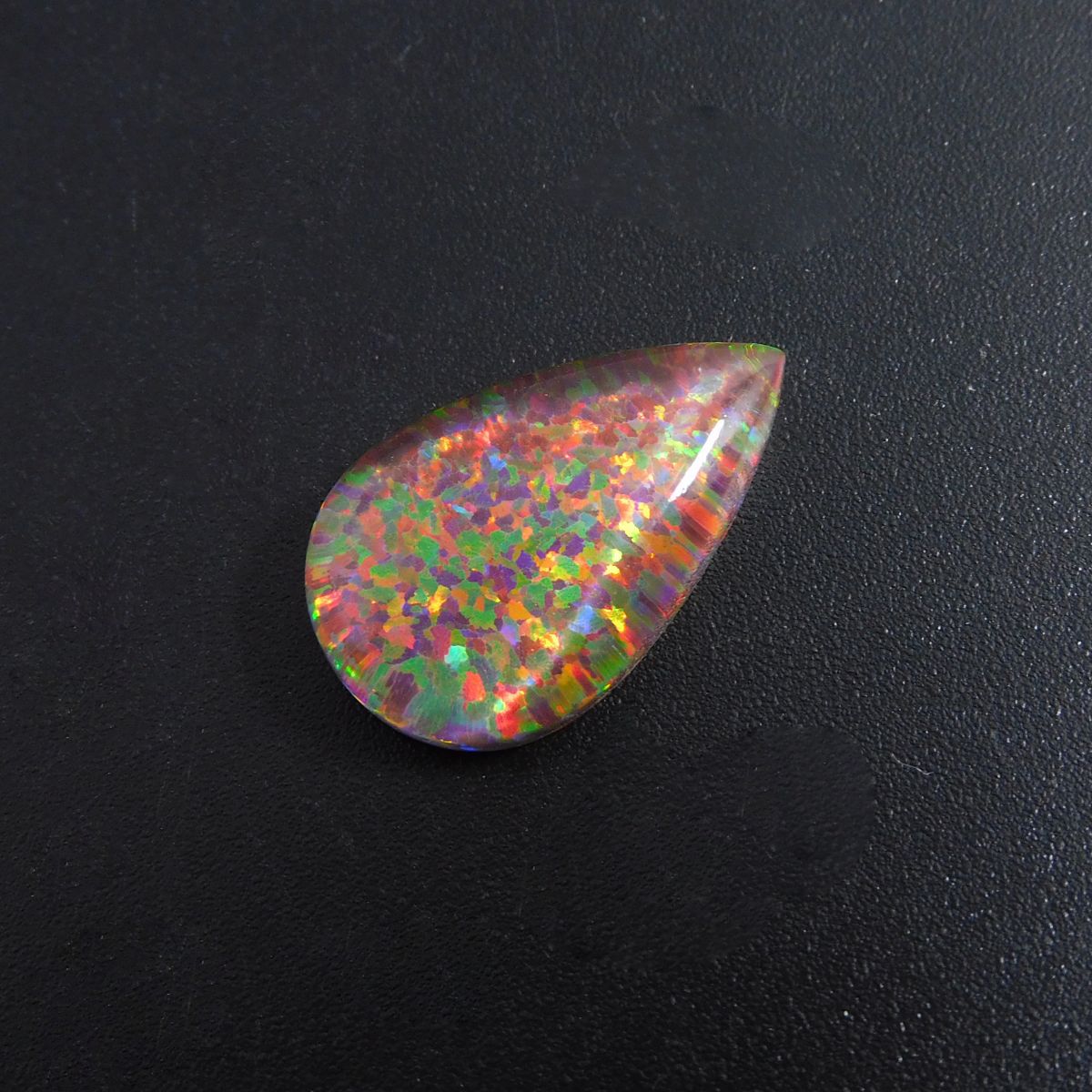 Natural Fire Pear Cut Boulder Opal 9.25 Ct CERTIFIED Loose Gemstone