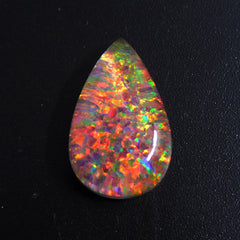 Natural Boulder Opal 9.70 Ct Pear Cut Multi Color CERTIFIED Loose Gemstone