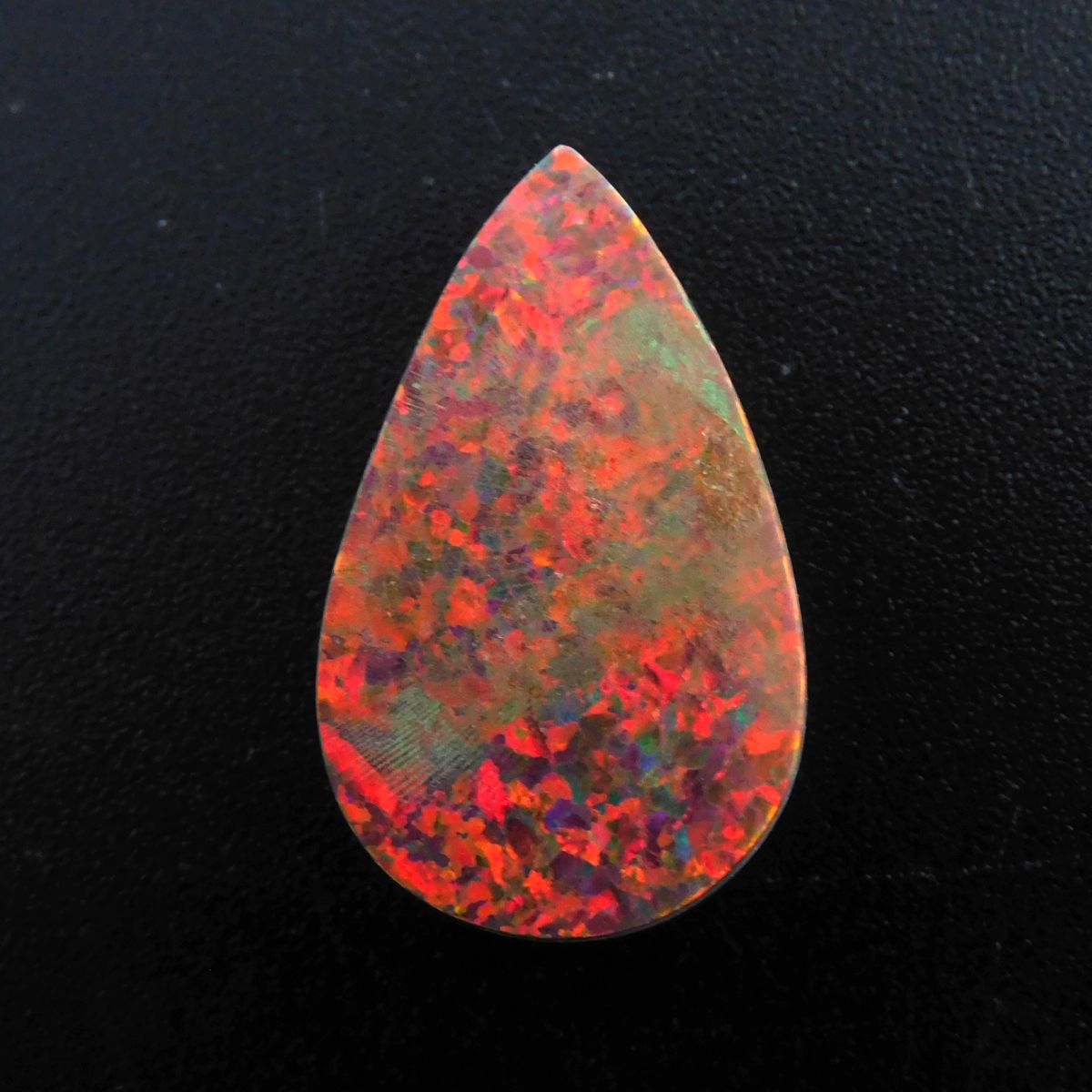 Natural Boulder Opal 9.70 Ct Pear Cut Multi Color CERTIFIED Loose Gemstone