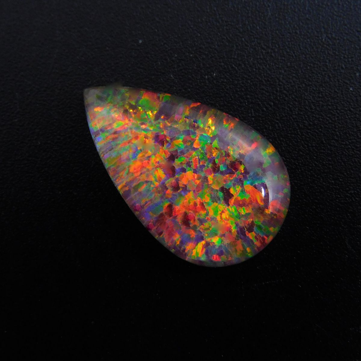 Natural Boulder Opal 9.70 Ct Pear Cut Multi Color CERTIFIED Loose Gemstone