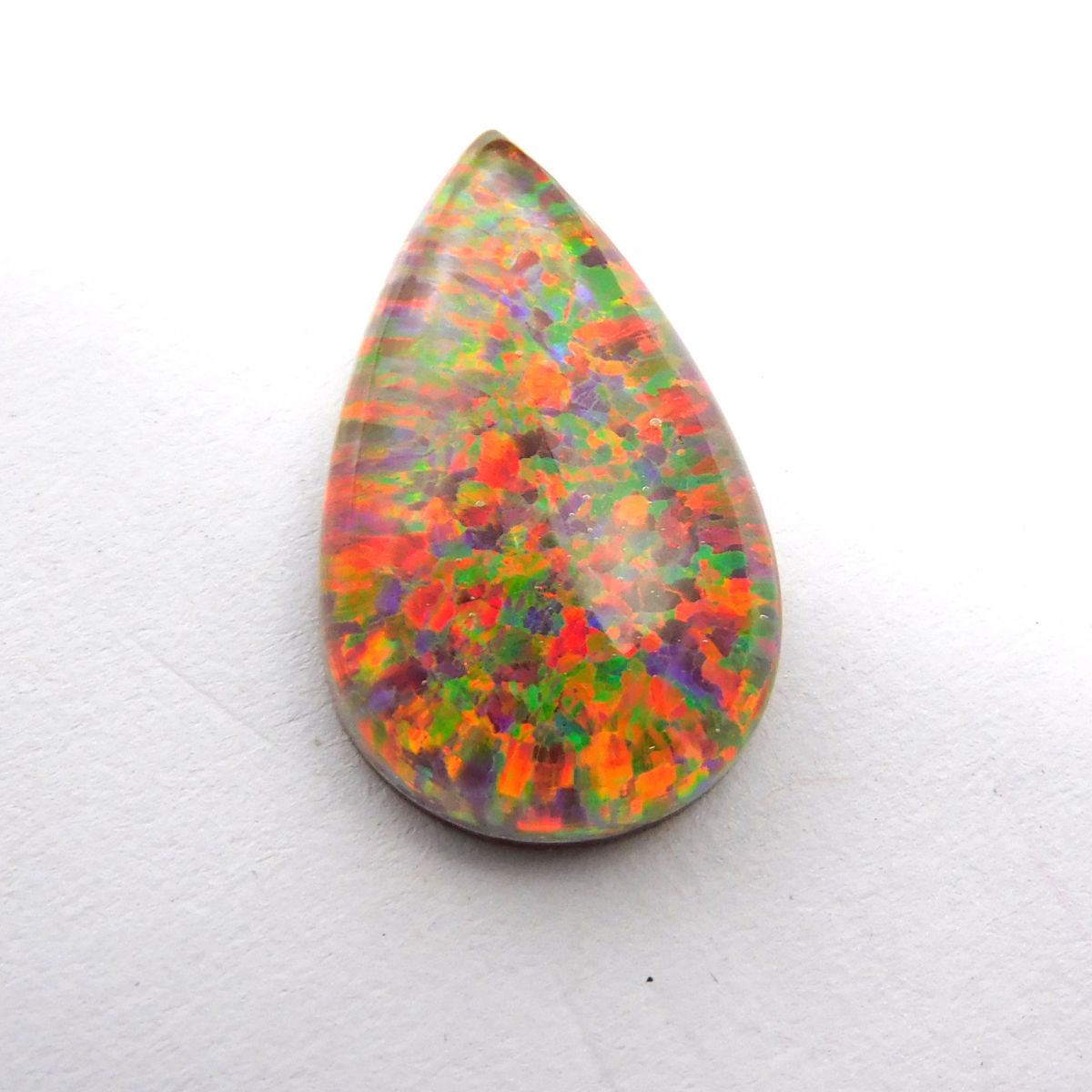 Natural Boulder Opal 9.70 Ct Pear Cut Multi Color CERTIFIED Loose Gemstone