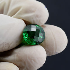 Green Garnet 10.85 Ct Natural Loose Gemstone Extremely Rare Round Cut CERTIFIED