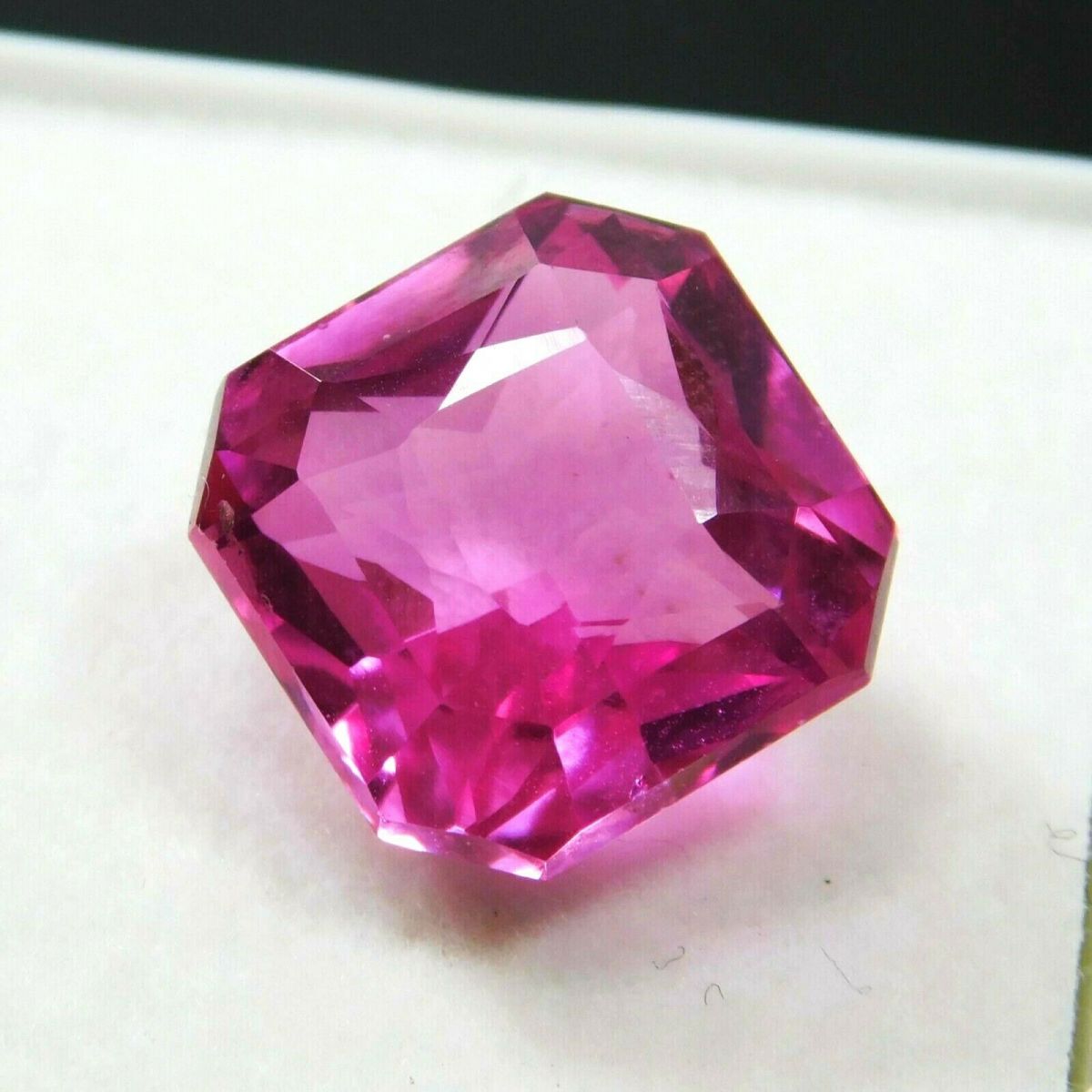 Pink Sapphire CERTIFIED 8 Ct Natural Square Cut Loose Sri Lanka Sapphire Loose Gemstone