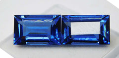 21 Ct Natural Blue Sapphire CERTIFIED Baguette Shape Loose Gemstone