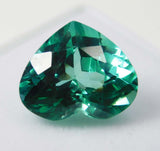 Natural bluish-green Grandidierite gemstone, 8.63 ct heart cut, certified loose stone.