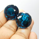 CERTIFIED AA+ Blue Grandidierite Round Cut 55 Ct Loose Gemstone Pendant Size