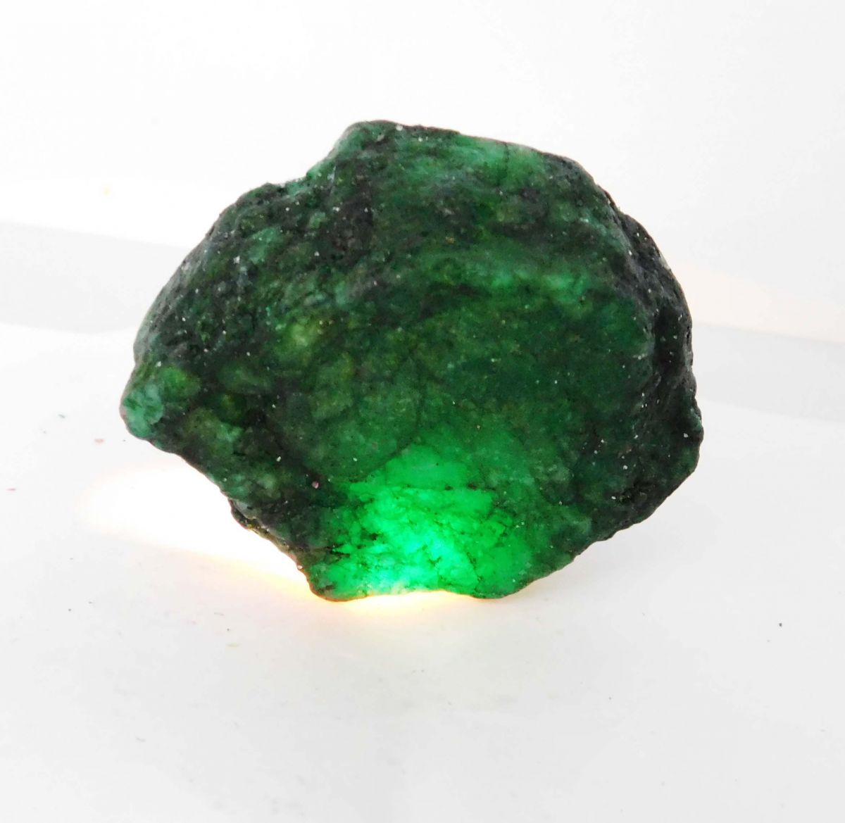 370 Ct Natural Green Emerald Huge Rough Earth Mined CERTIFIED Loose Gemstone