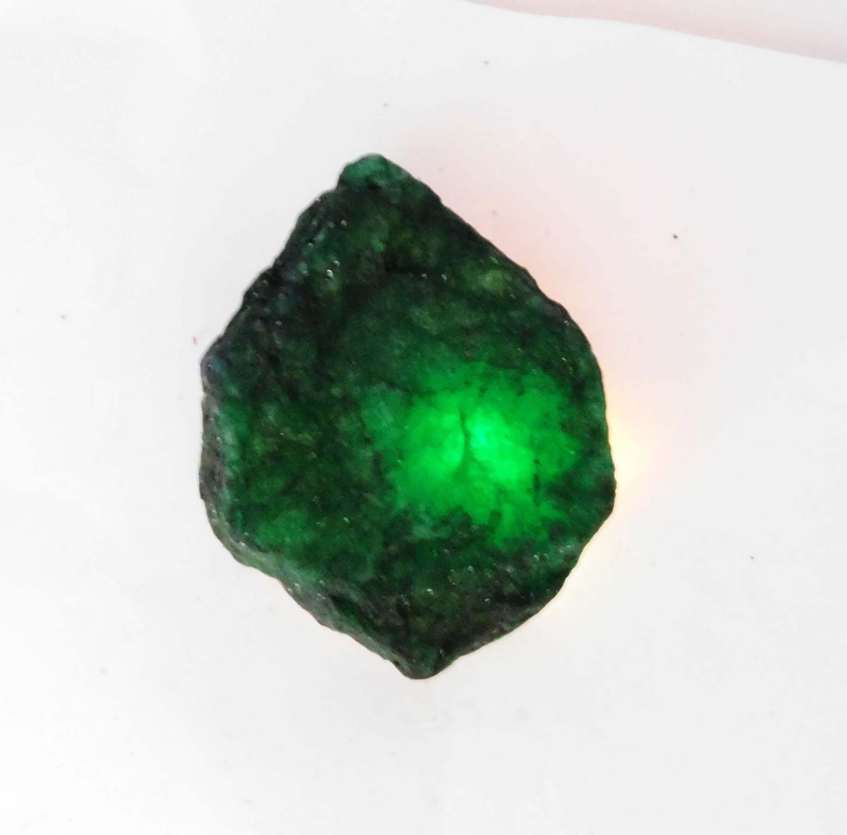 370 Ct Natural Green Emerald Huge Rough Earth Mined CERTIFIED Loose Gemstone