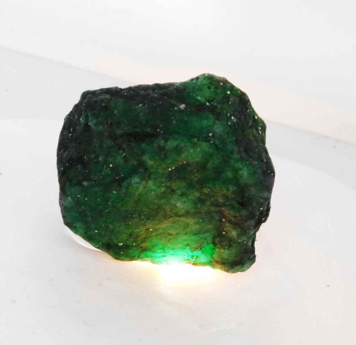 370 Ct Natural Green Emerald Huge Rough Earth Mined CERTIFIED Loose Gemstone