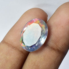 CERTIFIED Doublet Oval Cut 9.75 Carat Natural Boulder Opal Loose Gemstone