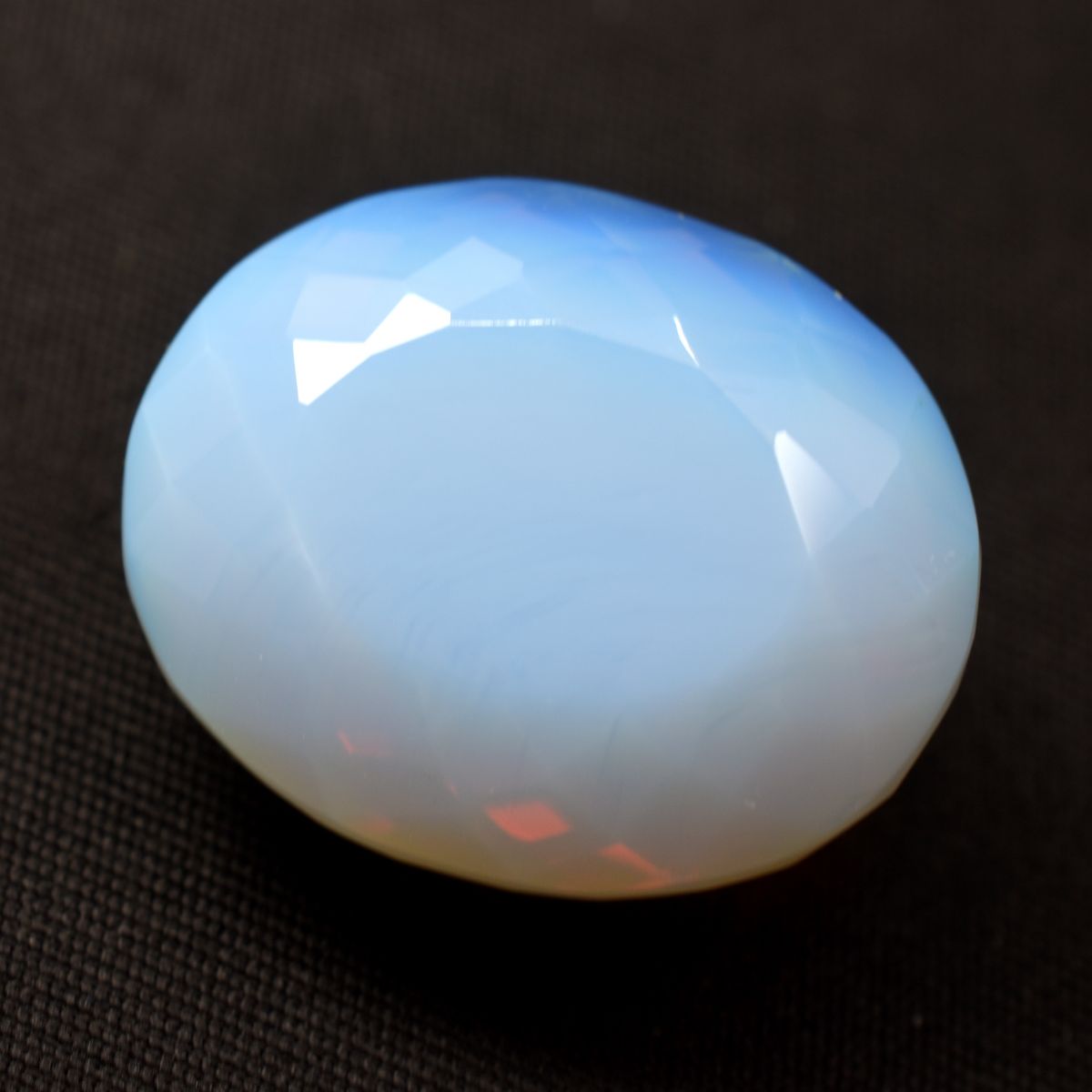 Ethiopian Natural Opal Sky-Blue 52.20 Ct Oval Cut RARE Loose Gemstone CERTIFIED