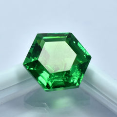 Amazing 10.10 Ct Natural Garnet Fancy Cut Green Color Loose Gemstone CERTIFIED.